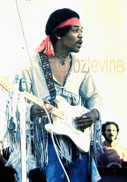 Jimi at Woodstock Festival 1969 and as exhibited in Santa Fe, San Francisco, Rotterdam and London.